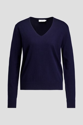 Productfoto 1 van Donkerblauwe trui met V-hals door Liberty Island voor Dames