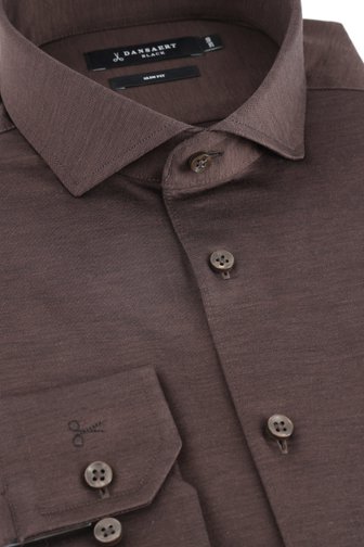 Voorkant van Donkerbruin hemd - Slim fit  door Dansaert Black voor Heren