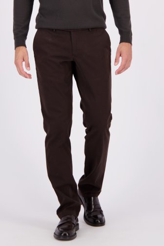 Voorkant van Donkerbruine chino - Louisiana - Regular fit door Brassville voor Heren