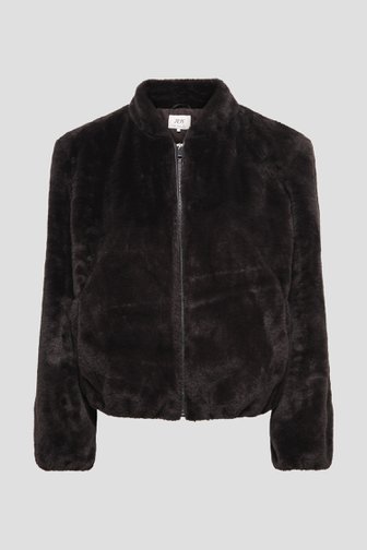 Productfoto 1 van Donkerbruine faux fur jas door JDY voor Dames