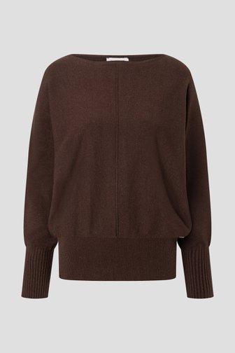 Productfoto 1 van Donkerbruine pull met lange mouwen door More & More voor Dames