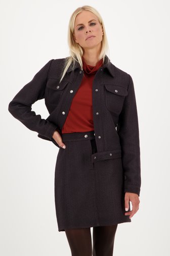 Louise Donkerbruine vest
