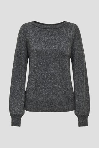 Voorkant van Donkergrijs glitterend truitje door JDY voor Dames