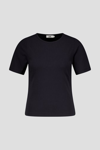 Donkergrijs ribgebreid T-shirt van Louise voor Dames