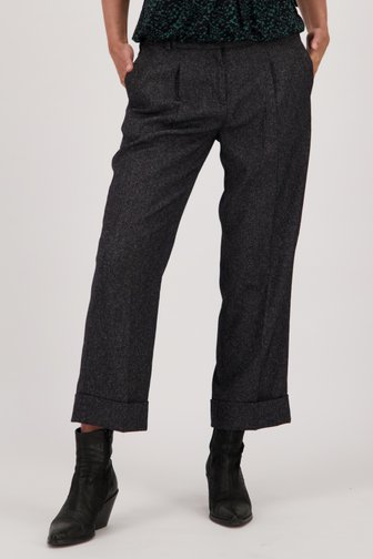 Donkergrijze geklede broek - 7/8 lengte van Opus voor Dames