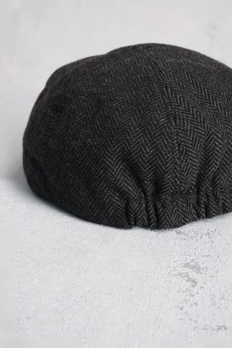 Voorkant van Donkergrijze gemêleerde flat cap door Liberty Island voor Heren