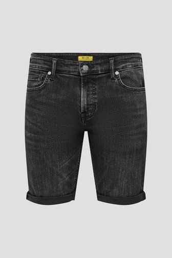 Donkergrijze jeansshort van ONLY & SONS voor Heren