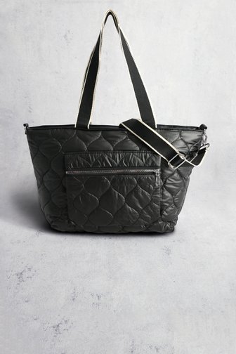 Voorkant van Donkergrijze schoudertas met doorgestikt motief door Liberty Island voor Dames