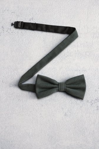 Voorkant van Donkergrijze strik met visgraatmotief door Liberty Island voor Heren