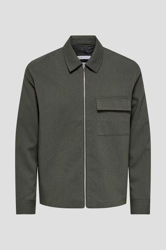 Productfoto 1 van Donkergrijze vest met rits  door Only & Sons voor Heren
