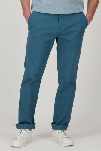 Donkergroene chino broek met regular fit van Dansaert Blue voor Heren