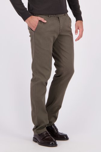 Voorkant van Donkergroene chino - Louisiana - Regular fit door Brassville voor Heren