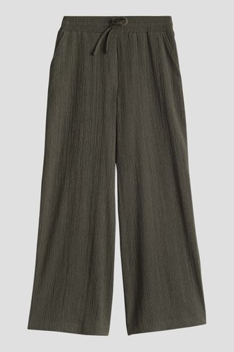 Donkergroene culotte met structuur - 7/8 lengte van Opus voor Dames