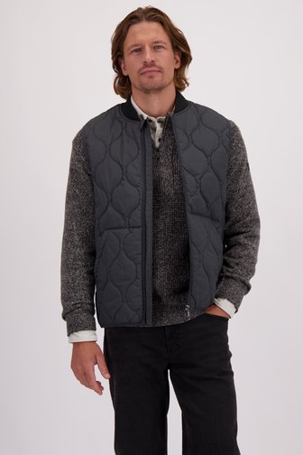 Le devant de Doudoune sans manches gris foncé de Bluefields pour Hommes