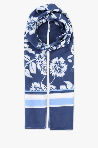 Écharpe bleu foncé à imprimé floral de More & More pour Femmes