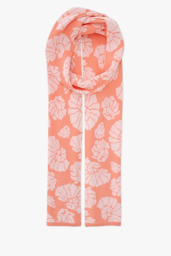 Echarpe en corail avec imprimé écru de Libelle pour Femmes