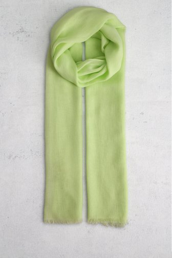 Écharpe fine jaune-vert avec bord frangé de Liberty Island pour Femmes