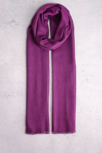 Écharpe fine violette avec bord frangé de Liberty Island pour Femmes