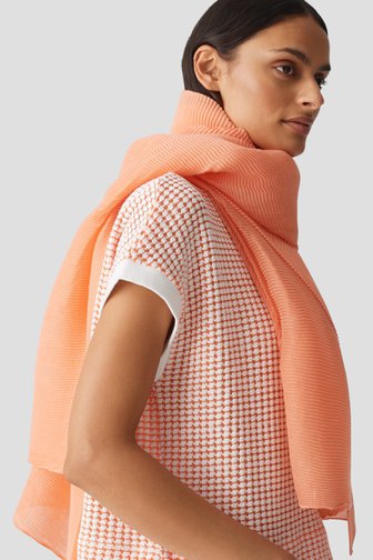 Écharpe plissée orange raffinée de Opus pour Femmes