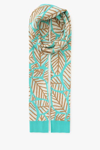 Echarpe turquoise à motif géométrique de Libelle pour Femmes