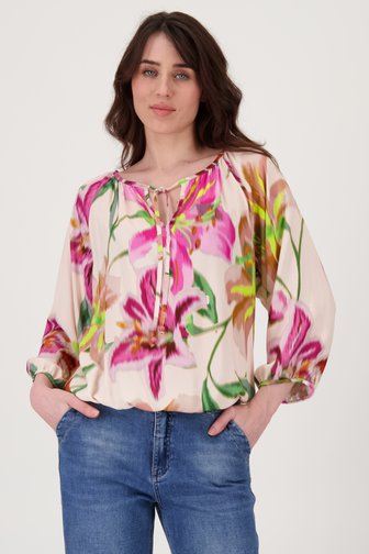 Ecru blouse met bloemen van Geisha voor Dames