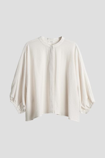 Voorkant van Ecru blouse met driekwartmouwen door Opus voor Dames
