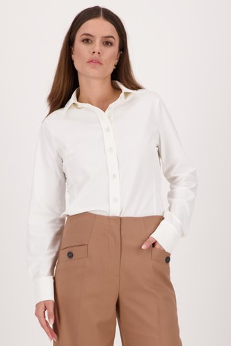 Ecru blouse met knopenlijst van Liberty Island voor Dames