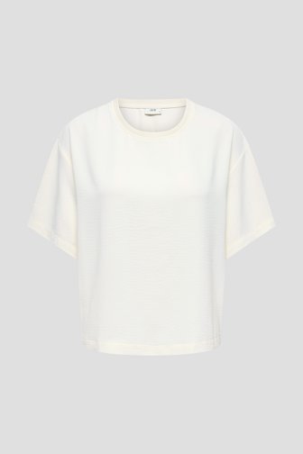 Voorkant van Ecru blouse met korte mouwen door JDY voor Dames