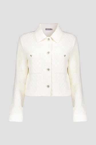 Ecru bouclé vest van Geisha voor Dames