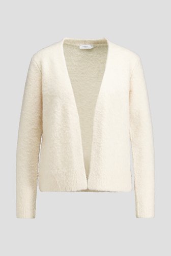 Voorkant van Ecru gemêleerde cardigan door Liberty Island voor Dames
