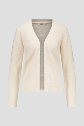 Ecru geribde cardigan zonder knopen van Liberty Loving nature voor Dames