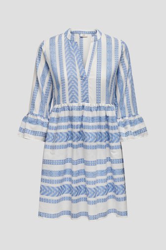 Ecru kleedje met blauwe print van JDY voor Dames