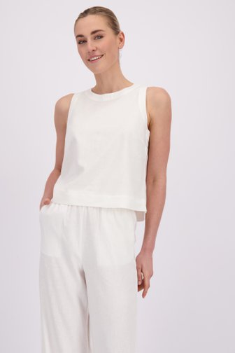 Voorkant van Ecru linnen topje door Liberty Island voor Dames