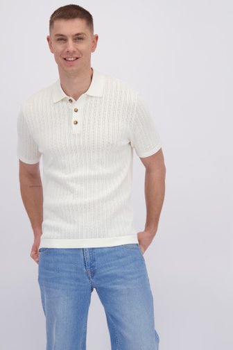 Voorkant van Ecru polo in structuurstof  door Only & Sons voor Heren