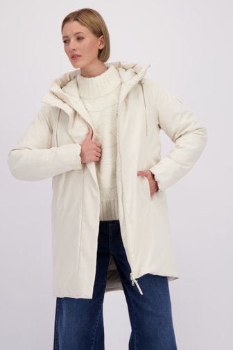 Voorkant van Ecru regenjas door Tantä voor Dames