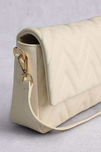 Ecru schoudertas met zigzag-quiltpatroon van Liberty Island voor Dames