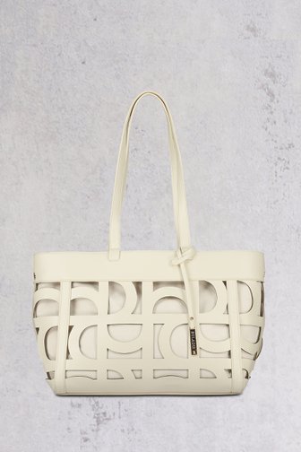 Ecru shopper handtas met abstract motief van Bulaggi voor Dames