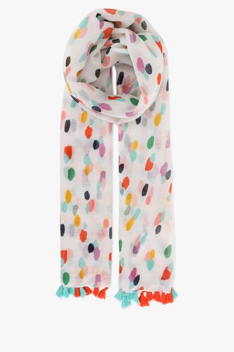 Ecru sjaaltje met kleurrijke stippen van Liberty Island voor Dames