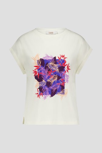Ecru T-shirt met opdruk  van Libelle voor Dames
