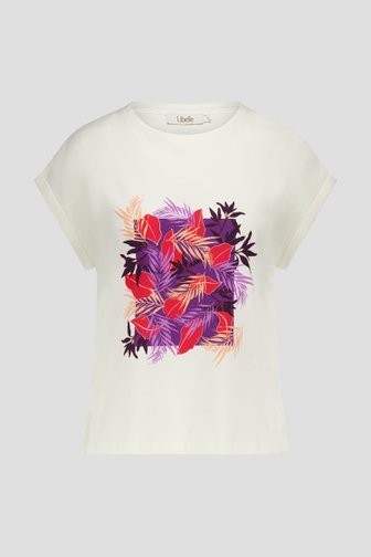 Ecru T-shirt met opdruk  van Libelle voor Dames