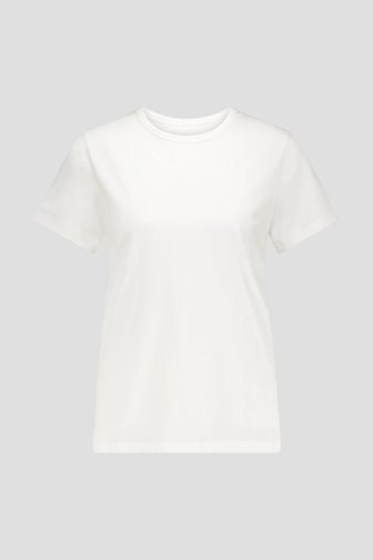 Ecru T-shirt met ronde hals van Liberty Island voor Dames