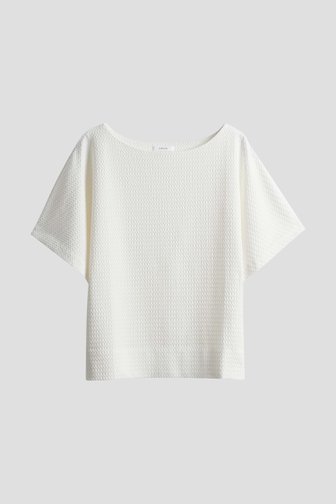 Ecru T-shirt met structuur van Opus voor Dames