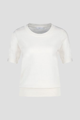 Ecru tricot truitje met korte mouwen van Liberty Island voor Dames