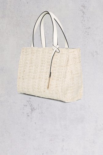 Ecru-witte bouclé shopper met glitter van Bulaggi voor Dames