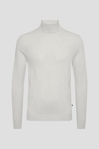 Voorkant van Ecru wollen trui met rolkraag door Matinique voor Heren