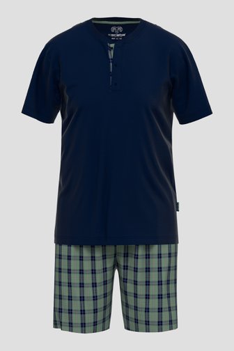 Ensemble de pyjama bleu-vert avec t-shirt et short de Liberty Island pour Hommes