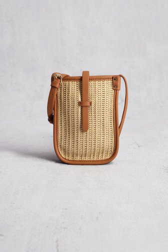Etui de téléphone tressé marron de Liberty Island pour Femmes