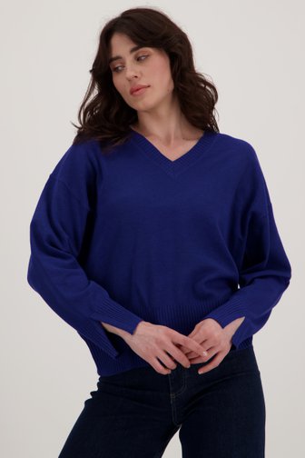 Fijn blauw truitje met V-hals van JDY voor Dames