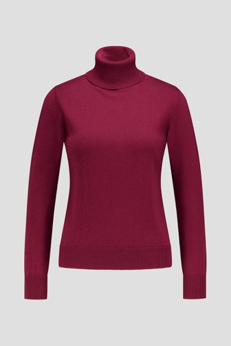 Voorkant van Fijn bordeaux truitje met rolkraag door Liberty Island voor Dames