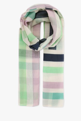 Fijn ecru sjaaltje met gestreept patroon  van Liberty Island voor Dames